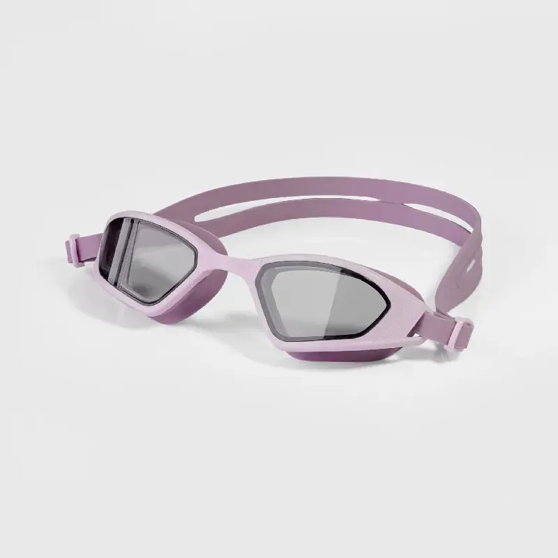 HydroClear Tech BE048 Mid-Frame Purple Tinted Swim Goggles