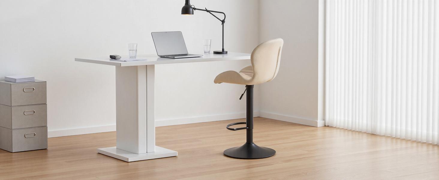 Bar Stools, Modern Swivel Bar Chairs, Adjustable Fabric Upholstered Barstools Counter Height with Backrest for Bar, Kitchen Island, Dining Room Bar Stools, Modern Swivel Bar Chairs, Adjustable Fabric Upholstered Barstools Counter Height with Backrest for Bar, Kitchen Island, Dining Room