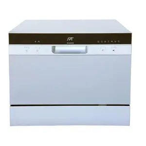 Sunpentown Energy Star Countertop Dishwasher - Silver, 17.24" H x 21.65" W x 19.69" L, Delay Start, LED Display, 10.25 Inches Dishware Diameter, 120V