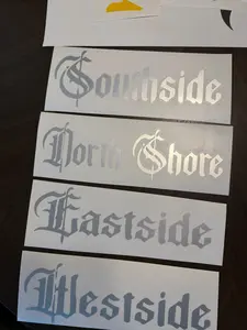 West / East / North / Southside Decals