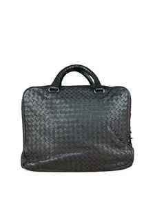 Pre-owned Bottega Veneta na Shoulder Bags Black Intrecciato Business Bag