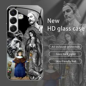 Suitable for [Galaxy S25] Jesus New stylish high quality glass protective case affordable anti-drop anti-fingerprint-888