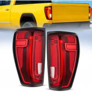 Nilight Taillight Assembly Compatible with GMC 2019 2020 2021 2022 2023 2024 Sierra 1500 LED Type Tail Lights 2020-2024 Sierra 2500HD 3500HD Rear Lamp Replacement Driver and Passenger Side