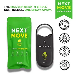 Next Move Lemon Lime Breath Spray 10 mL | Probiotic & Zinc Powered | Fresh On-the-Go Confidence | Zero Alcohol, Sugar-Free, Vegan