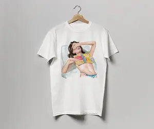 Beach Read by Emily Henry book t shirt, Short Sleeve Crew Neck T-Shirt, Fitted, Pull On, Casual, Unisex Cotton T-Shirt, Menswear, Womenswear