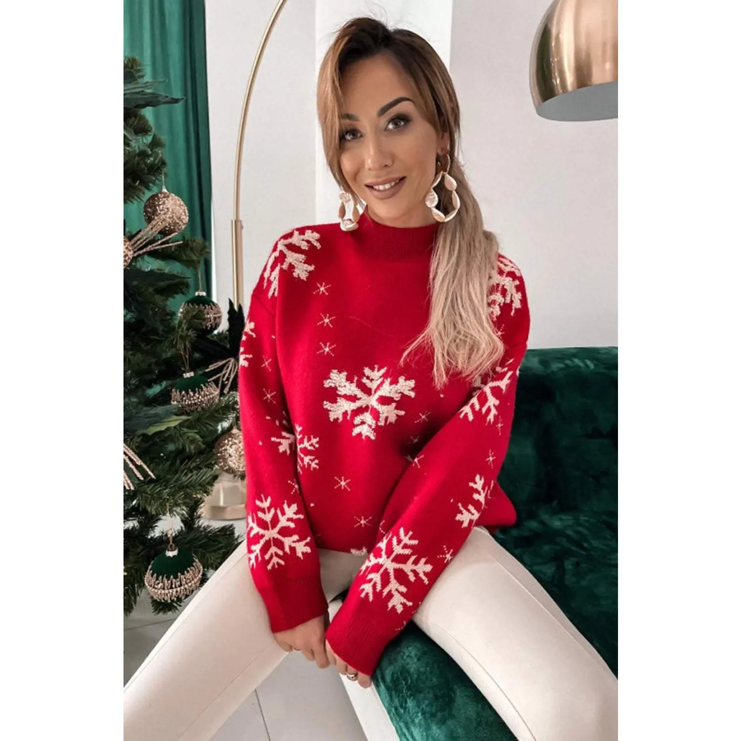 Red Snowflake Sweater