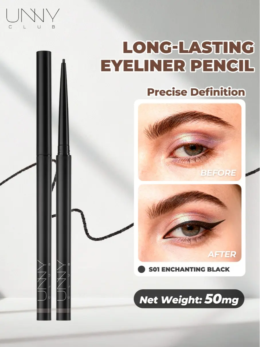 UNNY Retractable Waterproof Gel Eyeliner Pencil, Creamy Smooth Glide Formula, Precision Twist-Up Design for Exact Amount Control, Smudge-Resistant Eye Makeup for Daily Wear and Soft Glam Looks.