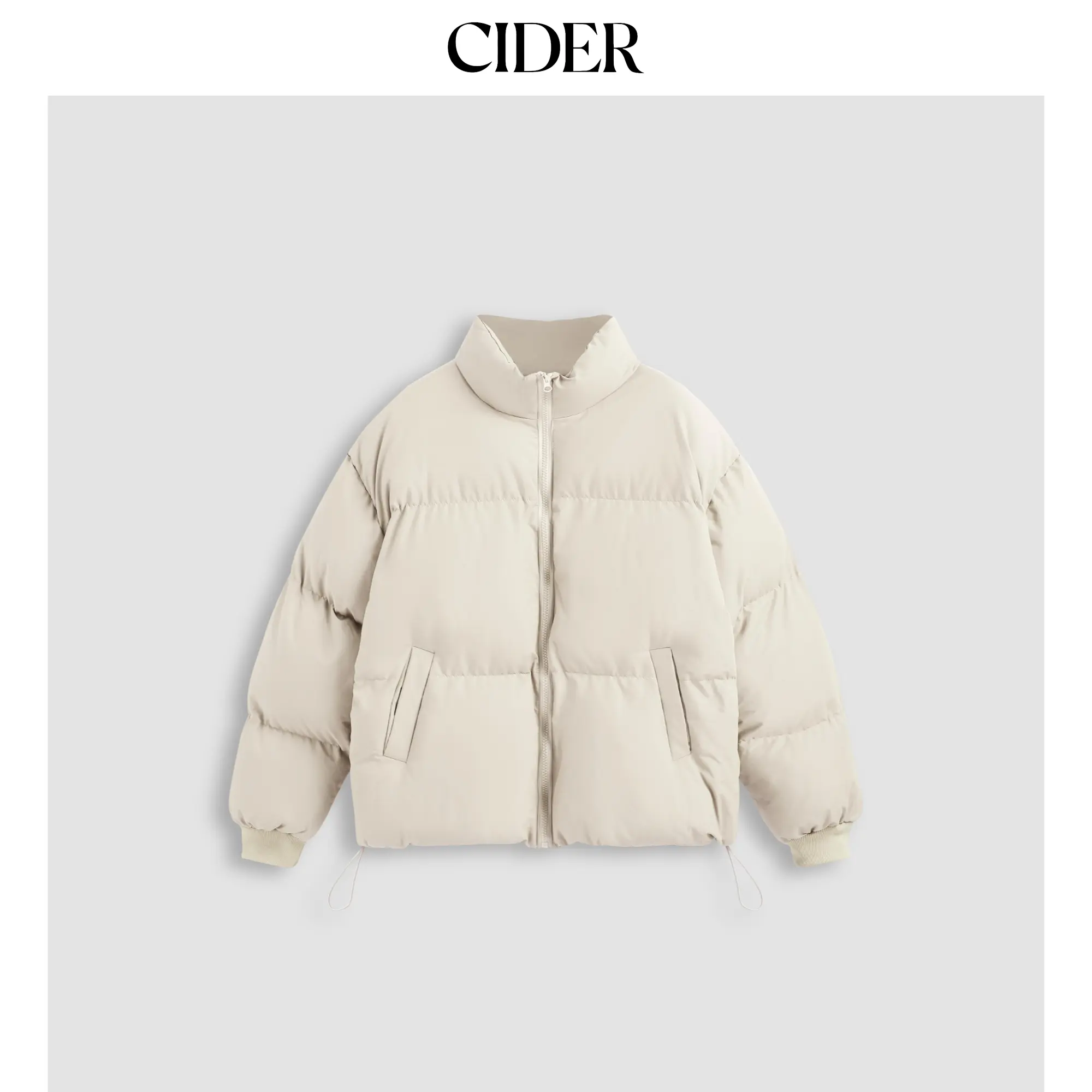Cider [7 colors, size 0-26] Zip Front Collared Puffer Jacket