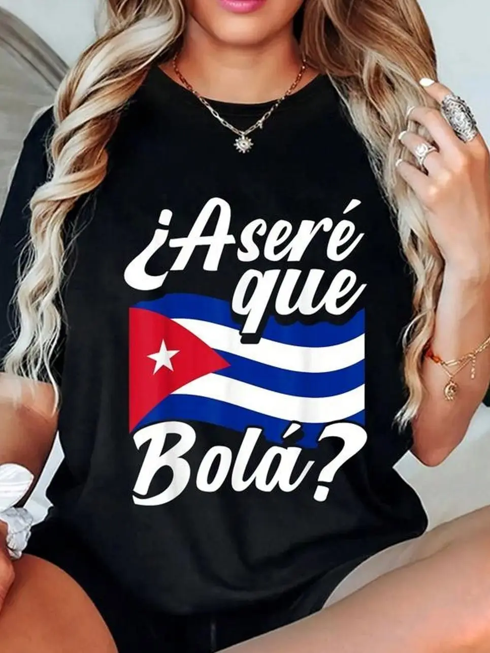 100% Cotton Casual Tshirt Asere Que Bola? Cuban Sayings Cuban Flag Cubano T-Shirts, Crewneck Sweatshirts & Pullover Hoodie SFF