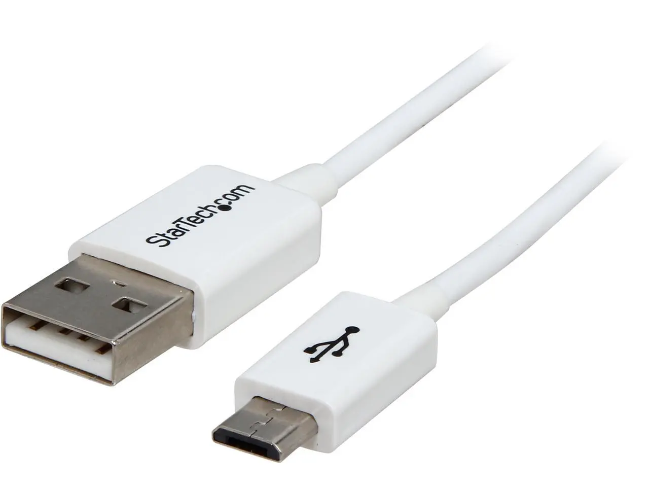StarTech USBPAUB50CMW 0.5m White Micro USB Cable - A to Micro B StarTech USBPAUB50CMW 0.5m White Micro USB Cable - A to Micro B