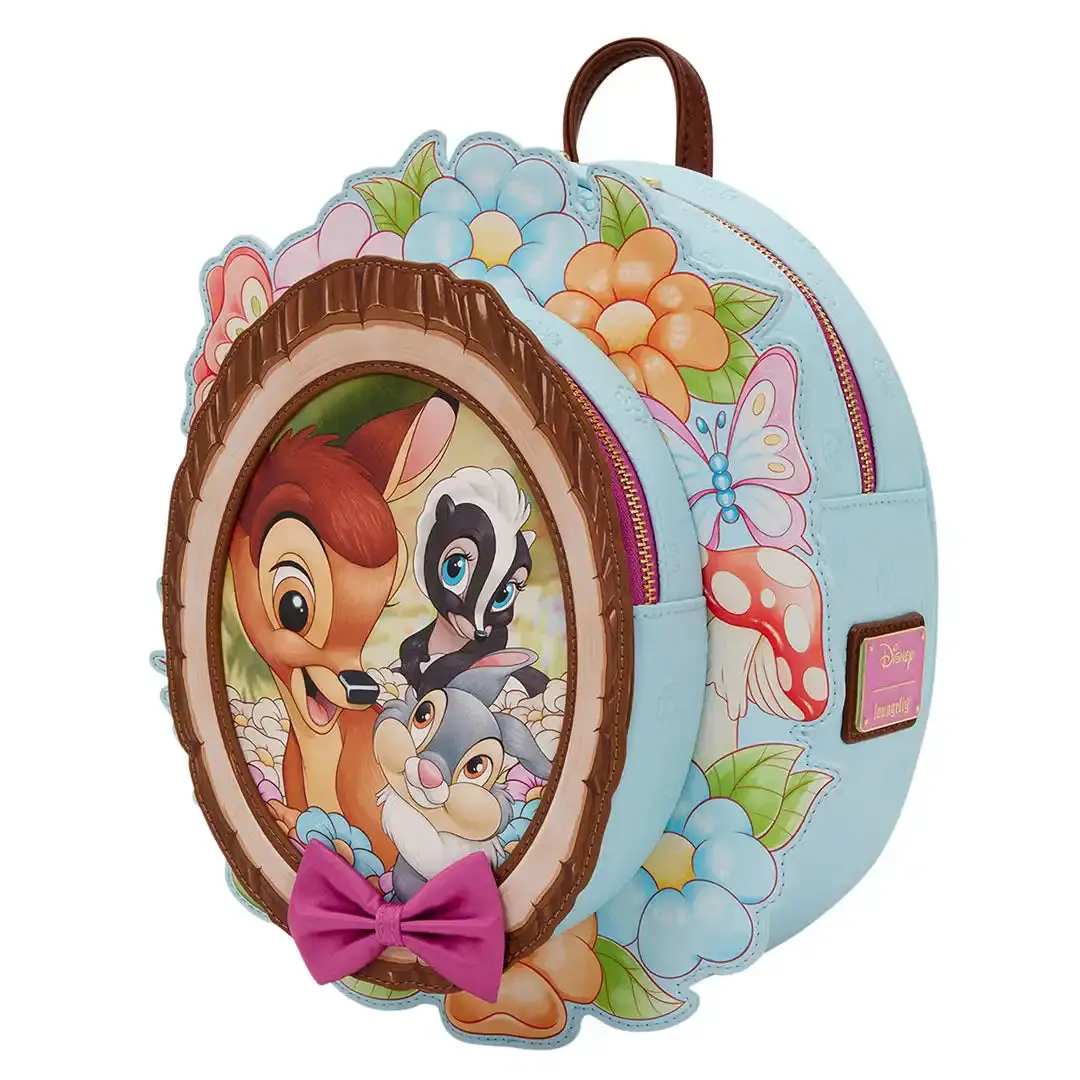 bambi and flower springtime mini backpack EXCLUSIVE DROP: Loungefly Disney Parks Floral a matching themed lining Loungefly Disney Bambi & Friends