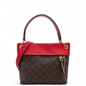 Pre-owned Louis Vuitton Leather Shoulder Bags Tuileries Besace Monogram Brown Red Light Pink (0427n2)