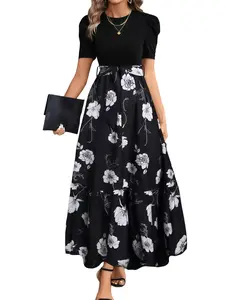 Women's Casual Milkmaid Dresses - Womenswear Summer Vacation & elegant dress Floral Shortsleeve Formal Beach Chic Everyday