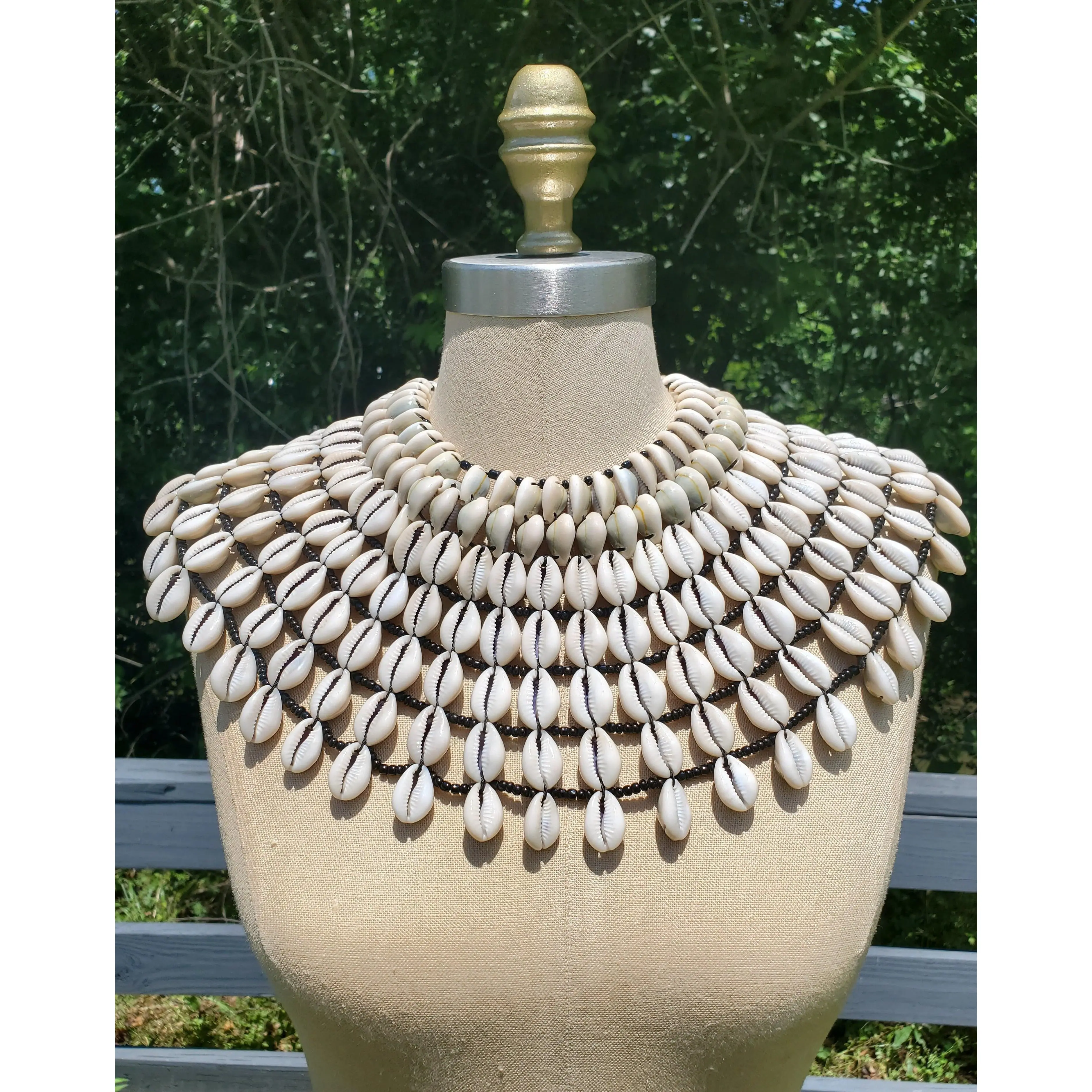 Large Reversible Cowrie Shell Necklace