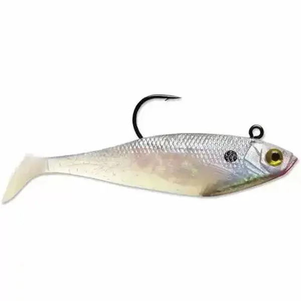 Storm WildEye Swim Shad 4" 7/16oz - Pearl  3pk