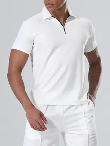 Half-Zip Polo Two-Piece Set, Ideal For Smart-Casual Outings And Errands With A Slimming, Lightweight Fit That Blends Sporty Edge And Minimalist Style