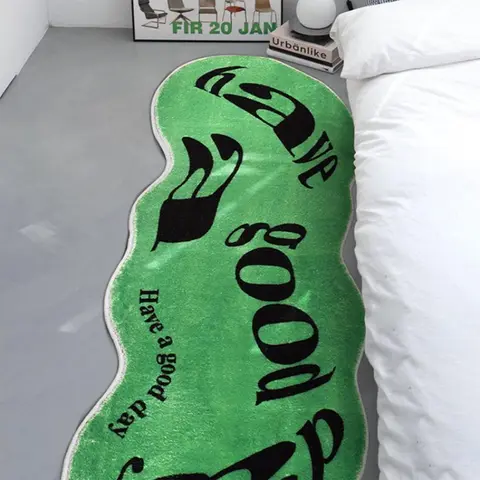Letter Pattern Non-slip Super Soft Floor Mat, 1 Count Machine Washable Creative Carpet, Decorative for Home Living Room Bedroom, Boho Printed Rug, Bohemian Washable Rugs, Halloween, Kawaii Rug, Bedroom Rugs, Casual Area Rug