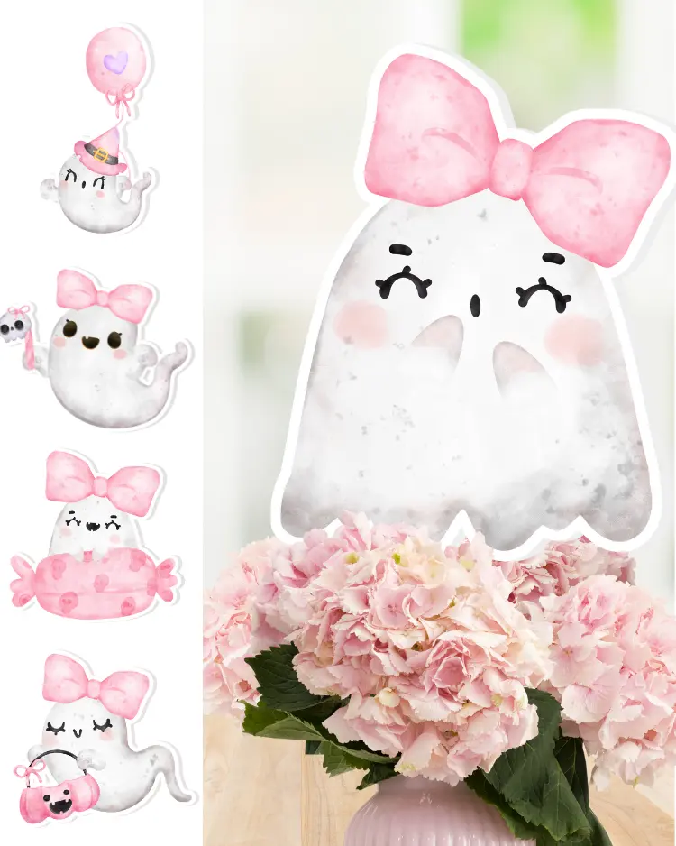 Pink Ghost Foam Party Props