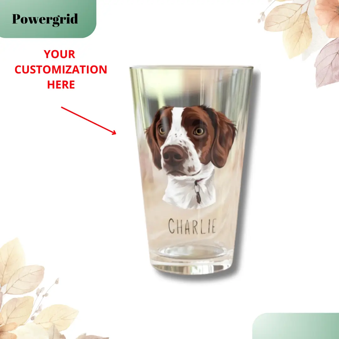[CUSTOMIZED] Personalized Pet Beer Glass, Dog Photo, Cat Photo, Pet's Pint 16oz Anniversary Drinkware