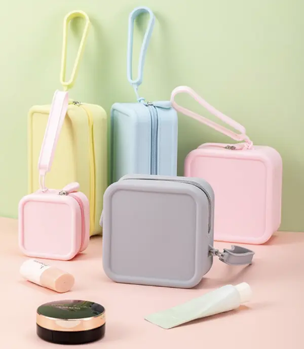 Unbreakable Silicone Makeup Bag |   Waterproof Gym & Travel Essential, Leak-Proof Organizer for Lipsticks, Brushes & Coins, Easy-Clean Cosmetic Pouch