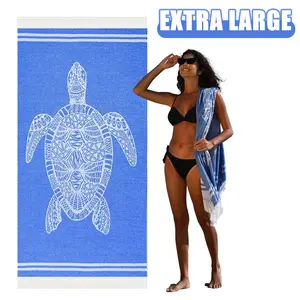 Oversized Beach Towel, Sand-Free Quick-Dry Design, Easy-Carry Turkish Linen Material, Perfect for Swimming & Outdoor Use