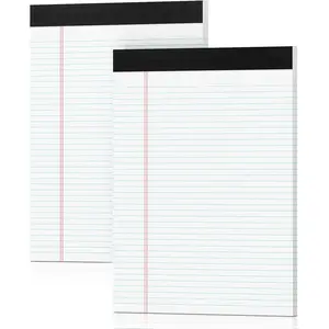 Legal Pads 8.5 x 11 White Note Pads 2 Pack - Double-Sided Printing & Perforated College Ruled Sheets - 30 Sheets Premium Thick Paper, No Ink Bleeding - Good for Office Supplies, Homework, Notes