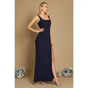 Dylan & Davids Long Formal Square Neckline Evening Dress