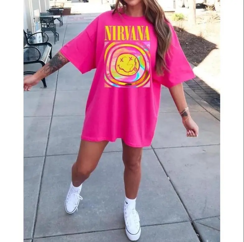 Pink NVN Smile Face Shirt,Smile Face Sweatshirt, Preppy Sweatshirt, 90’s Sweatshirt,  Y2K