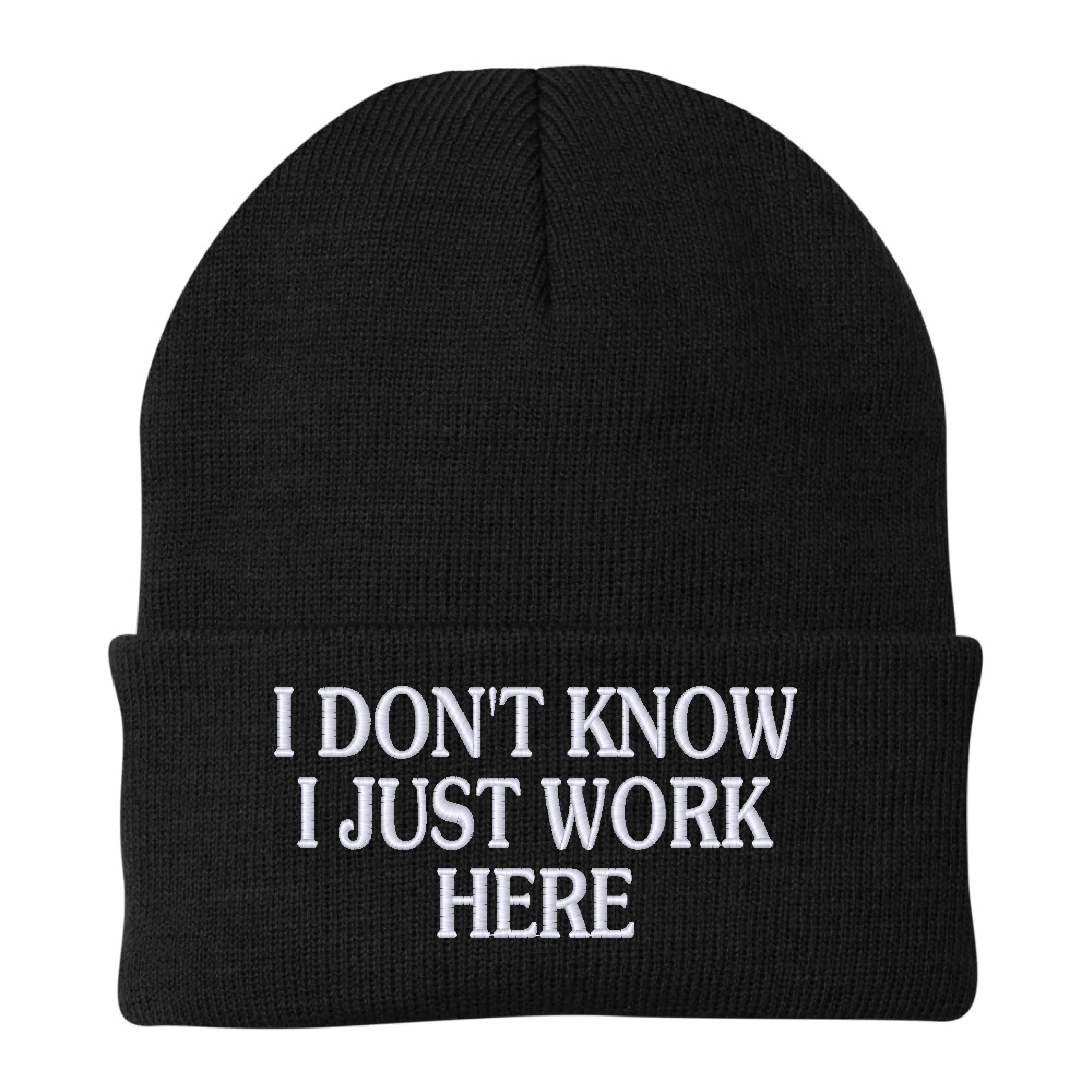 I Don't Know I Just Work Here Beanie For Men And Women casual warm