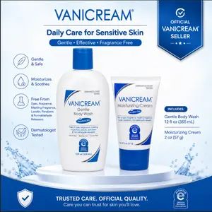 Vanicream Sensitive Skin Care Duo – Body Wash & Moisturizing Cream