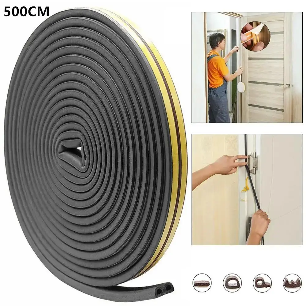 1 Roll Self Adhesive Window Sealing Strip, Rubber Foam Sealing Tape, Sound Insulation And Anti Collision Strip, Protection Accessory For Home Kitchen