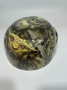 Baseball Cap Style Motorcycle Helmet Devil Dog