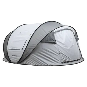 4-6 Persons White + Gray Pop-Up Boat Family Tent,60 second tent Camping Canopy Shelter