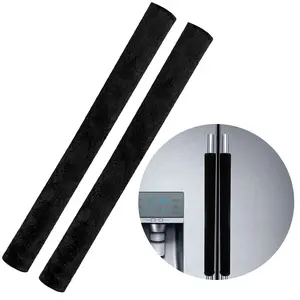 4-Pack Refrigerator Handle Covers, Black - Scratch & Stain Resistant Protectors for Kitchen Fridge Door Handles