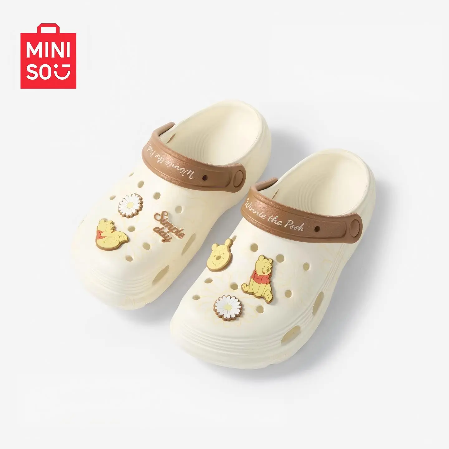 Disney Winnie the Pooh Series Clogs - Women's & Kids' Cute Cartoon Slides, Antislip, Lightweight, Easy to Clean, Customizable Beach Footwear, Anti Slip Slippers, Cute Soft Slippers