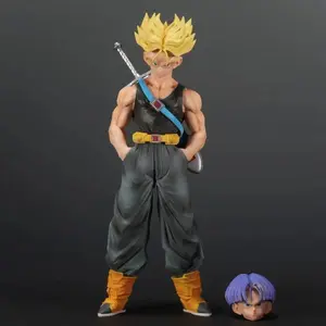 DBZ Infinite Warrior GK Figure – Trunks Statue with Dual Heads, Standing Pose Action Scene Model, Anime Collectible Toy