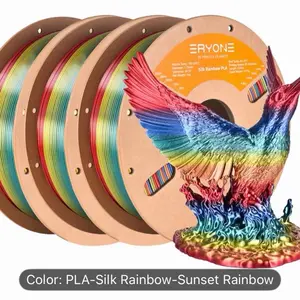 One spool of PLA-Silk Rainbow-Sunset Rainbow Filament 1.75mm 0.25kg Spool for 3D Printing