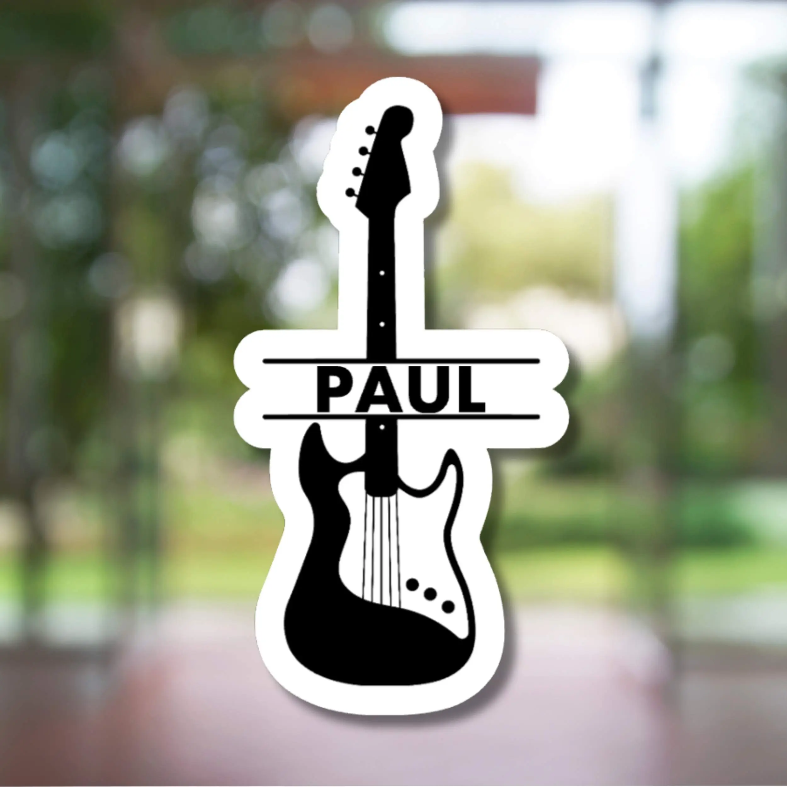 Personalized Bass Guitar Sticker - Laptops Water Bottles or Instrument Cases