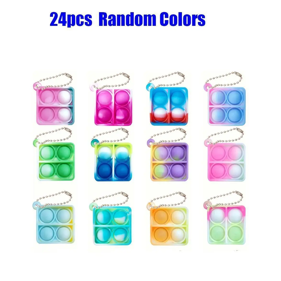 24Pcs Random Square