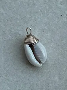 WHITE AND GOLD COWRIE SHELL