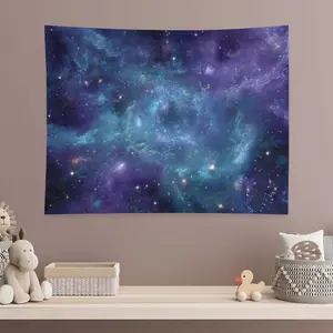 Mysterious Galaxy Space Tapestry | Nebula Starry Sky Wall Art for Bedroom & Studio