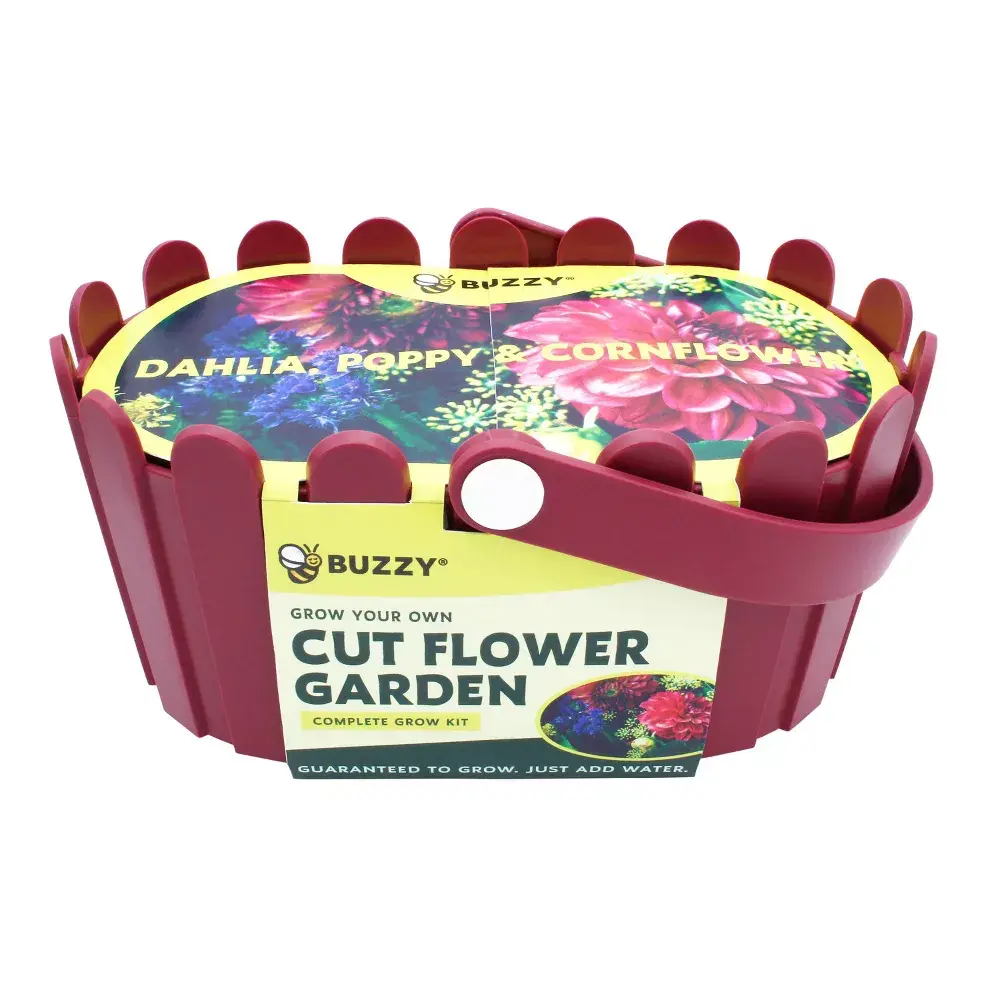 Buzzy Seeds Dahlia/Poppy/Cornflower Cut Flower and Herb Basket Buzzy Seeds Dahlia/Poppy/Cornflower Cut Flower and Herb Basket