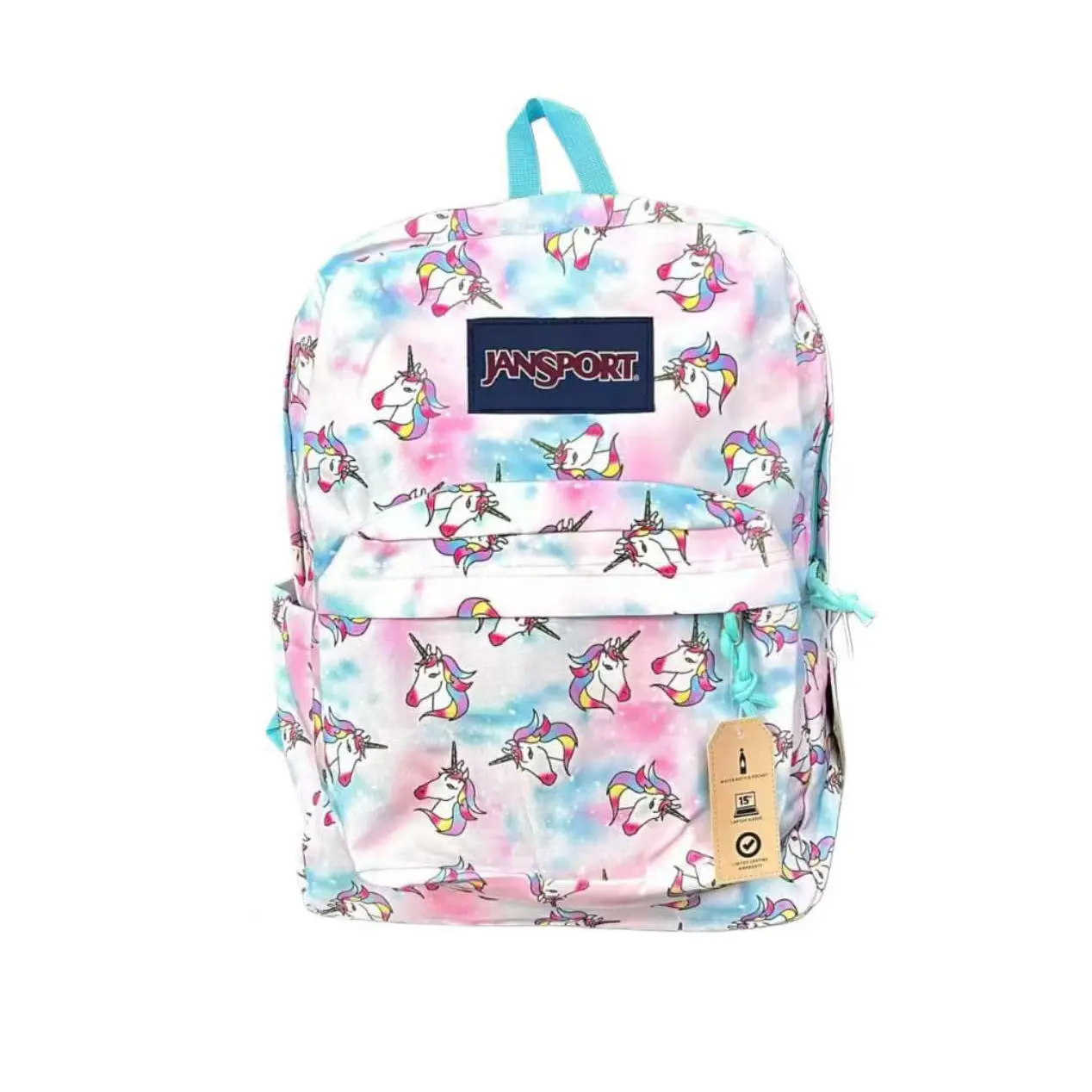 Jansport Unicorn Print Backpack with Colorful Design and Multiple Pockets for Everyday Use