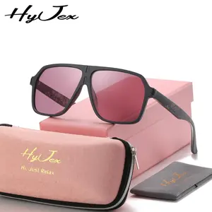 HyJex Unisex High-End Craftsmanship Fashionable Full-frame Polarized Sunglasses Outdoor Activities Square Frame Exquisite Practical Sunglasses UV400
