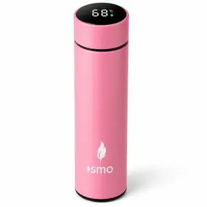 ISMO Smart Temperature Flask – (PINK) LED Display Thermal Bottle  Drinkware Stainless Steel Stylish Aesthetic Insulation