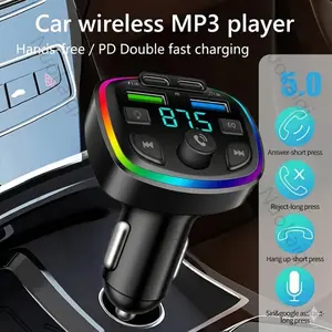 Upgrade Your Car Vibe!  Bluetooth 5.0 FM Transmitter + PD 30W Fast Charge — The Ultimate Road Trip Essential!