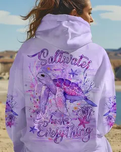 SALTWATER HEALS EVERYTHING TURTLE ALL OVER PRINT