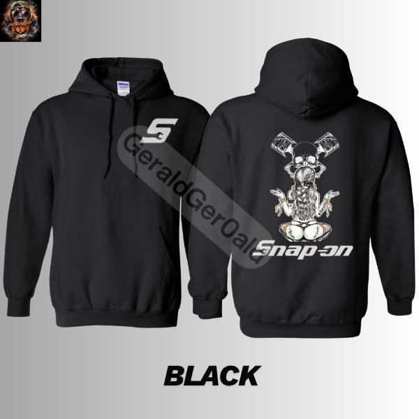 [Collection] Hoodie - T-shirt with skull design, Mechanic print hoodie, Sweatshirt with car piston design, Unisex pullover for car enthusiasts.