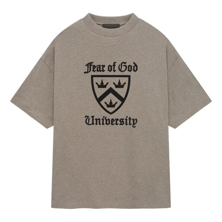 Fear of God Essentials SS25 Heavy T-Shirt 'College Shield Heather Grey' 125HO242001F Fear of God Essentials SS25 Heavy T-Shirt 'College Shield Heather Grey' 125HO242001F
