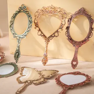 Vintage Mirror Theme Decorative Stickers Pack, 10 Sheets Per Bag, Retro Design for Journaling Supplies, Water Bottle Decals